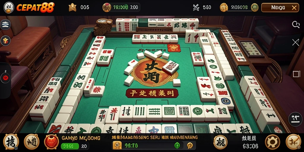 Screenshot CEPAT88 menunjukkan gameplay <strong>Mahjong</strong> yang menarik dan penuh tantangan.