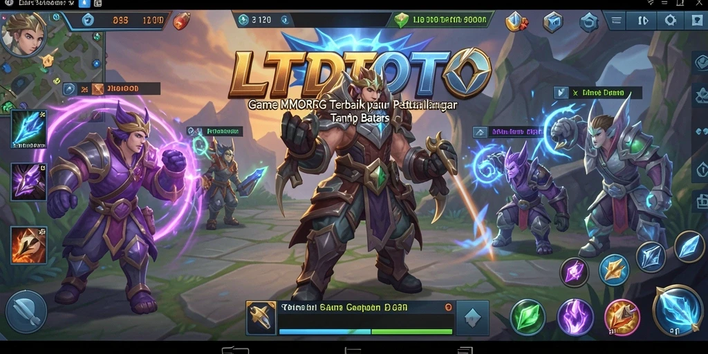 Tampilan gameplay LTDTOTO yang menyajikan pertempuran seru dalam suasana fantasi.