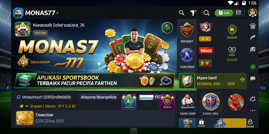 Tampilan utama <strong>MONAS77</strong> yang menampilkan berbagai opsi taruhan olahraga.