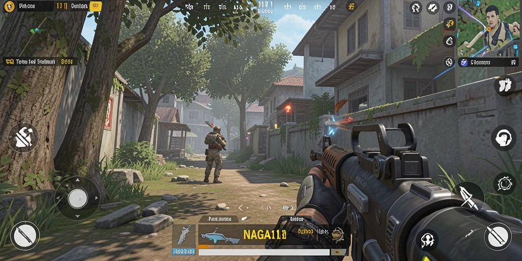 Tampilan gameplay seru NAGA11 dengan aksi tempur yang mendebarkan.