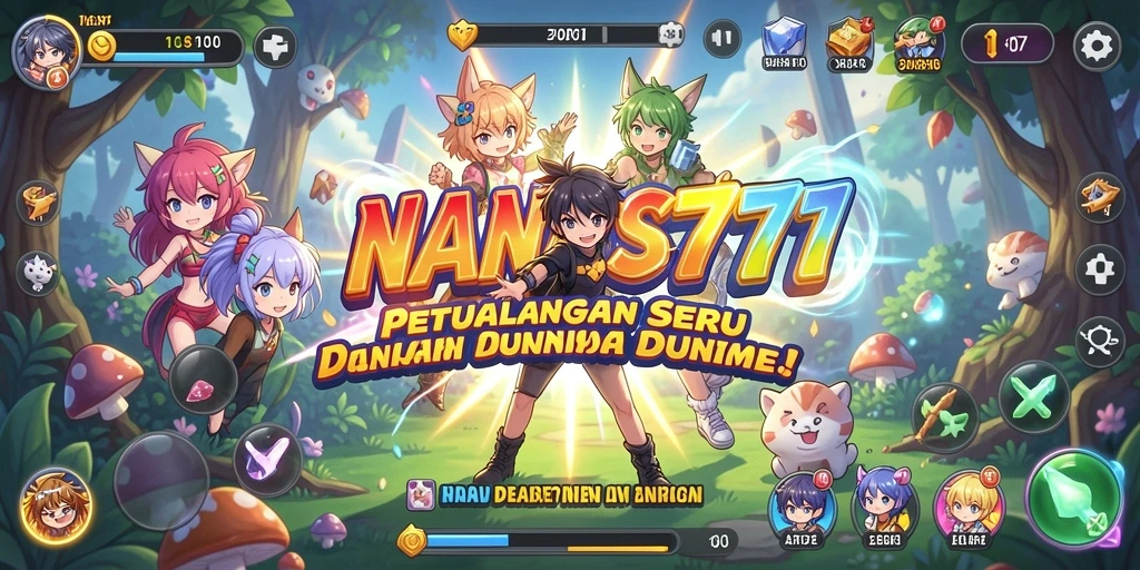 Tangkapan layar menunjukkan aksi seru dari NANAS777 dalam dunia Anime.