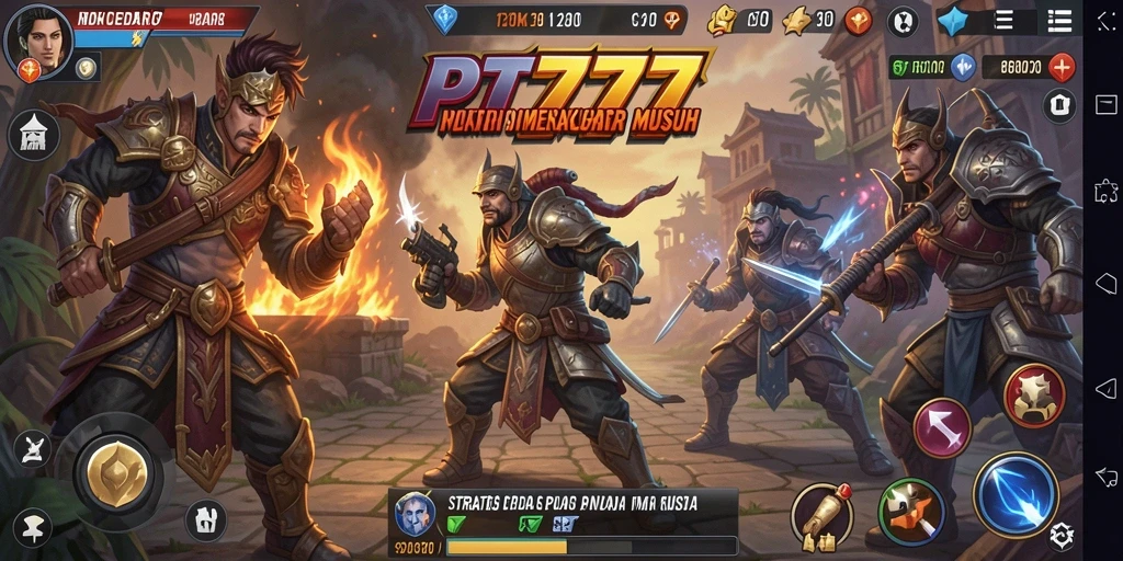 Gambaran gameplay PT777 dengan taktik yang mendebarkan di medan perang.