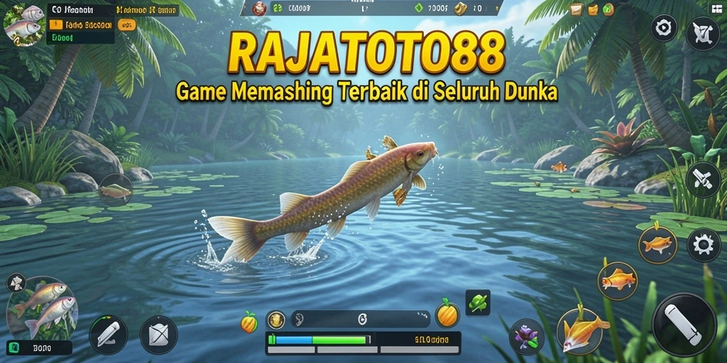 Tampilan gameplay menakjubkan dalam RAJATOTO88 dengan aksi memancing yang seru.